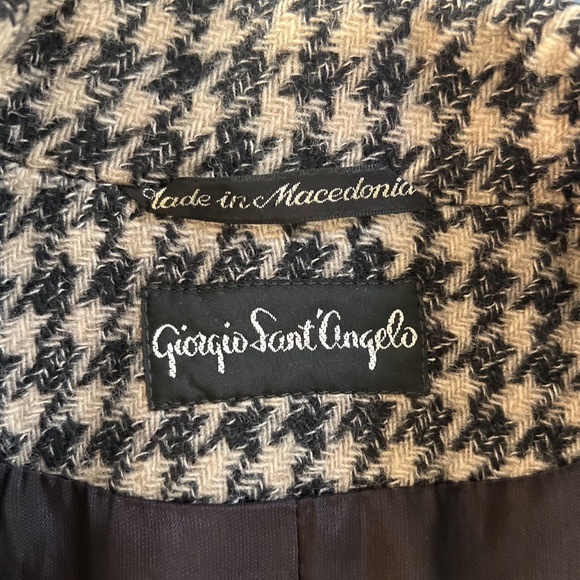 Vintage 70s Giorgio Saint Angelo100% Wool Houndstooth Blazer Size 6 (vintage 10) - Picture 6 of 8